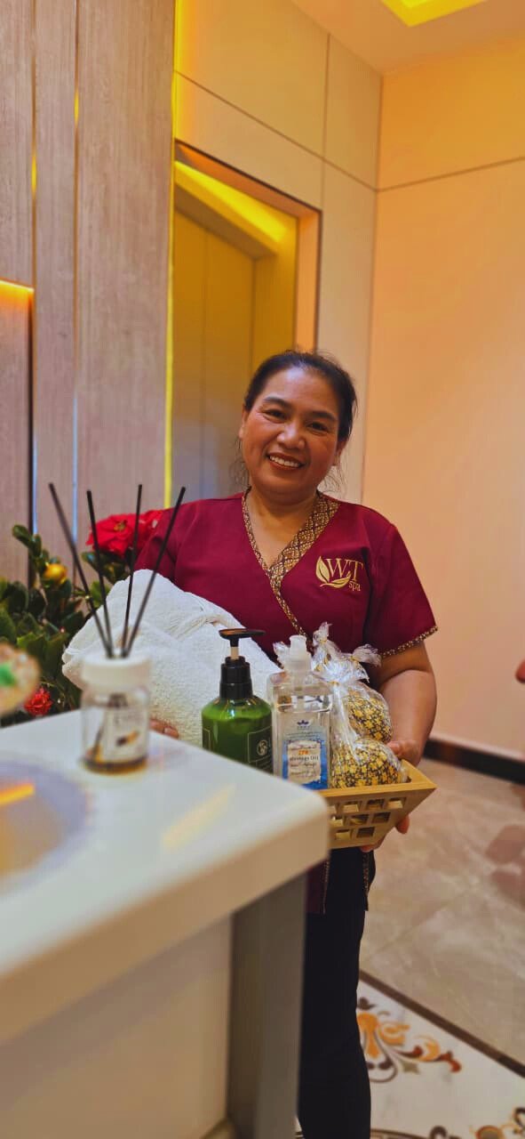 Thai massage therapist at Warm Towel Spa in Al Barsha Dubai