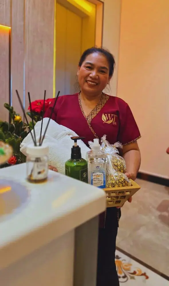 Thai massage therapist at Warm Towel Spa in Al Barsha Dubai